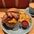Louis Hamburger Restaurant - 料理写真:『HOME MADE BACON CHEESE  BURGER¥2,035』 『HOME MADE BACON¥330』 『HOT COFFEE¥440』