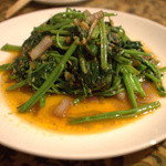 馬来風光美食 - 空芯菜の炒めもの