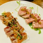 江坂イタリアン ラッポルティ - マグロのカルパッチョとパテドカンパーニュ