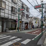 Ramen Break Beats - 油面商店街です。既にお店は見えています。