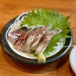 朝から居酒屋 陽のうえ - 鯵刺し 480円