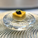 館山美食倶楽部 - 蟹のゼリー（蟹の脚と甲羅出汁の煮凝り、蟹味噌と南瓜のペースト、キャヴィア）