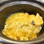 館山美食倶楽部 - 上海蟹和え麺 剥き海老乗せ