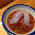 寿司光 - 141120　キモ醤油（カワハギ）