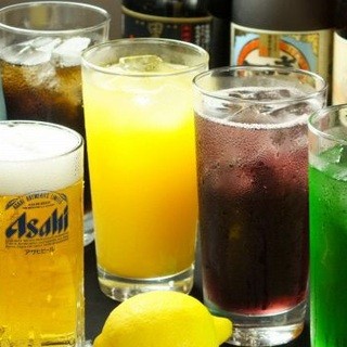 All-you-can-drink for 2 hours 1,300 yen