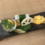 金太郎温泉 - 旬菜盛り合わせ