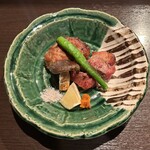 鴨料理専門店 鴨亭 - つくねとモモの炭火焼き
