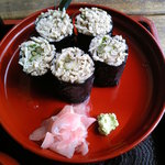 そば処 まつや - そばづくしの 「 そば（巻き）寿司 」