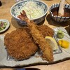 鎌倉かつ亭 あら珠 - 那須高原豚『リブロースかつ定食(大)250g』＋『単品エビフライ』