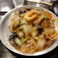 味の中華 羽衣 銀座本店 - 什錦炸麺（五目肉野菜のあんかけかた焼きそば）