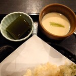 料理屋 兆治 - 小さいけれど満足感ある茶碗蒸しと一口だけどすごく嬉しいスィーツ