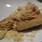 （2014/9月昼）和栗とショコラのモン・ブラン　ナッツのグラス