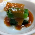 食事処 ときわ - 九条ネギのぬた280円