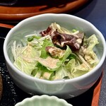 炭火焼肉くらた - 牛ホルすき・肉増し定食(\1,500)　サラダ