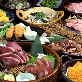 自慢の藁焼きを堪能◎飲み放題付コース3,500円～ご用意。