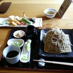 蕎麦正まつい - ざる大盛り＋天麩羅