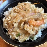 御手打ちそば やま本 - 夫のミニかき揚げ丼