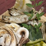 プラチナフィッシュ おもてなし Kakure - 【焼き魚プレート】ふわっふわの本ししゃもが美味