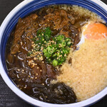 白河そば - 料理写真:かけそば＠税込600円＋牛肉＠税込300円＋生卵＠税込100円