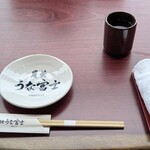 炭焼うな富士 - テーブルセッティング