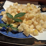 四季瀬戸の味 たにた - トウモロコシの天ぷら