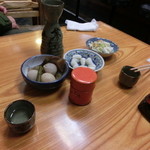 篭屋 - 里芋のにっころがしとらっきょうに新香