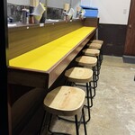 豚が1番☆脂が2番 - 下に棚のある厨房向きカウンター6席