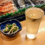 恵比寿 - お通しとお酒