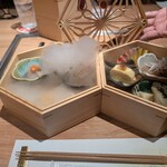 日本の台所 大坂浪漫亭 - 玉手箱中から出てきた前菜はほっこり系で良き