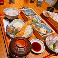 魚とおばんざい 泉士 - 海老フライは刺身の醤油をかけたw