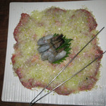 京都牛焼肉 すみれ家 - 黒タンの塩焼き＆海老（2008年6月）