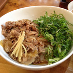 讃州手打ちうどん 我龍 - ネギ牛丼