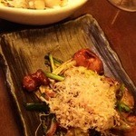 九州の地魚料理 侍 - 丸腸（マルチョウ・モツ）の味噌炒め-201411月