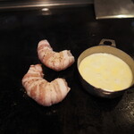 月島もんじゃ・お好み焼き てっぱん - エビ豚ギョプサル