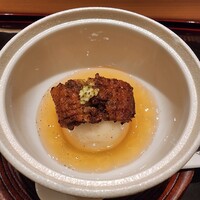 鮨 天使 - 椀もの（百合根饅頭と鰻の銀あんかけ）