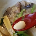 めだかタンタン - 2014.11.23 おこげの餡に入っていたにんにく