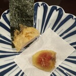 酒亭 田中 - 帆立貝無花果 天麩羅