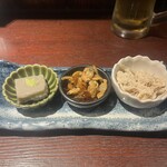 越後一会 十郎 - お通し３種