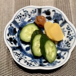 シコウ - 【香の物/きゅうりの糠漬け・たくあん・梅干し】