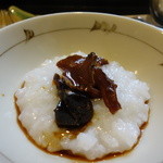 山猫軒 - 肝と卵管の佃煮のせおかゆ