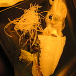 九州の地魚料理 侍 - 透き通るヤリイカ！こんな新鮮なものが！-201201月