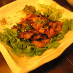 九州の地魚料理 侍 - 地鶏モモ焼ゆず胡椒添えて-201210月