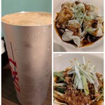 ダオフー - ドラゴンハイボール600円、四川風水餃子600円、あん肝麻辣ソース800円✨️麻辣味がかぶってしまいましたが、ハイボールによく合うピリ辛＆山椒風味でした。