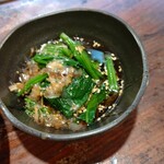 さぶろー - お通し（ほうれん草の胡麻和え）