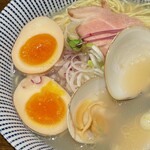 貝だし麺 きた田 - 蛤らぁ麺＋味玉