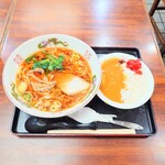 そば処 更科 - ■ 〈セットメニュー〉C：中華 + ミニカレーライス、1,100円