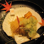 あせび野 - 揚物・・・帆立は中心が半生で旨かったぁ～。