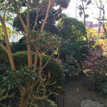 珈琲 雅楽 - 中庭を通って店内へ
