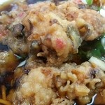 一由そば - ジャンボげそ天、ジャンボかき揚げ天