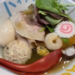 ハイデン.コッコFACTORY ら-めん凛々 - 凛々しい特製シーフード餡掛け混ぜソバ1500円（2025年11月）